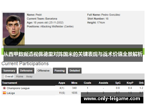 从西甲数据透视佩德里对阵国米的关键表现与战术价值全景解析 从西甲数据透视佩德里对阵国米的关键表现与战术价值全景解析